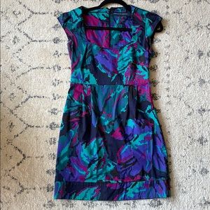 French Connection Scoop-neck Capsleeve Dress